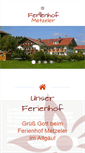 Mobile Screenshot of ferienhof-metzeler.de