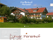 Tablet Screenshot of ferienhof-metzeler.de